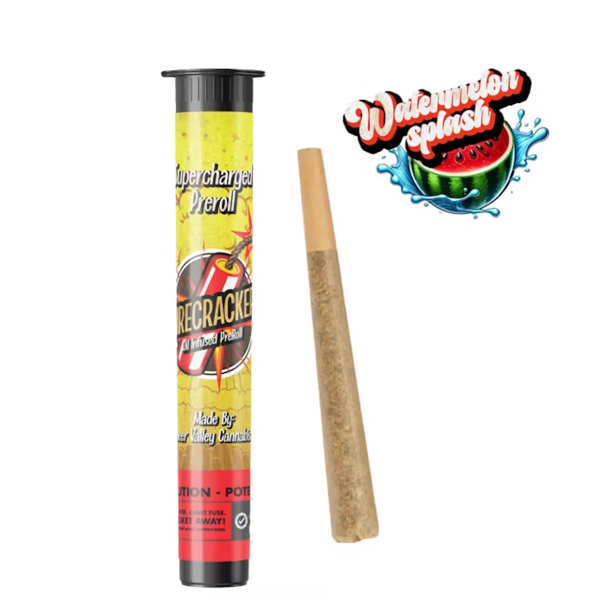 Firecracker Watermelon Splash | Infused Pre-roll 1pk | 1g product photo