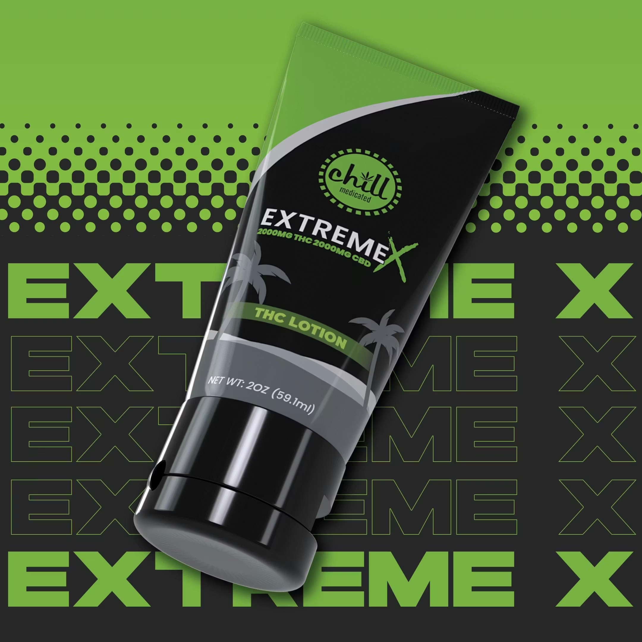 Chill Medicated Chill Extreme X Lotion 4000mg 1:1 THC CBD