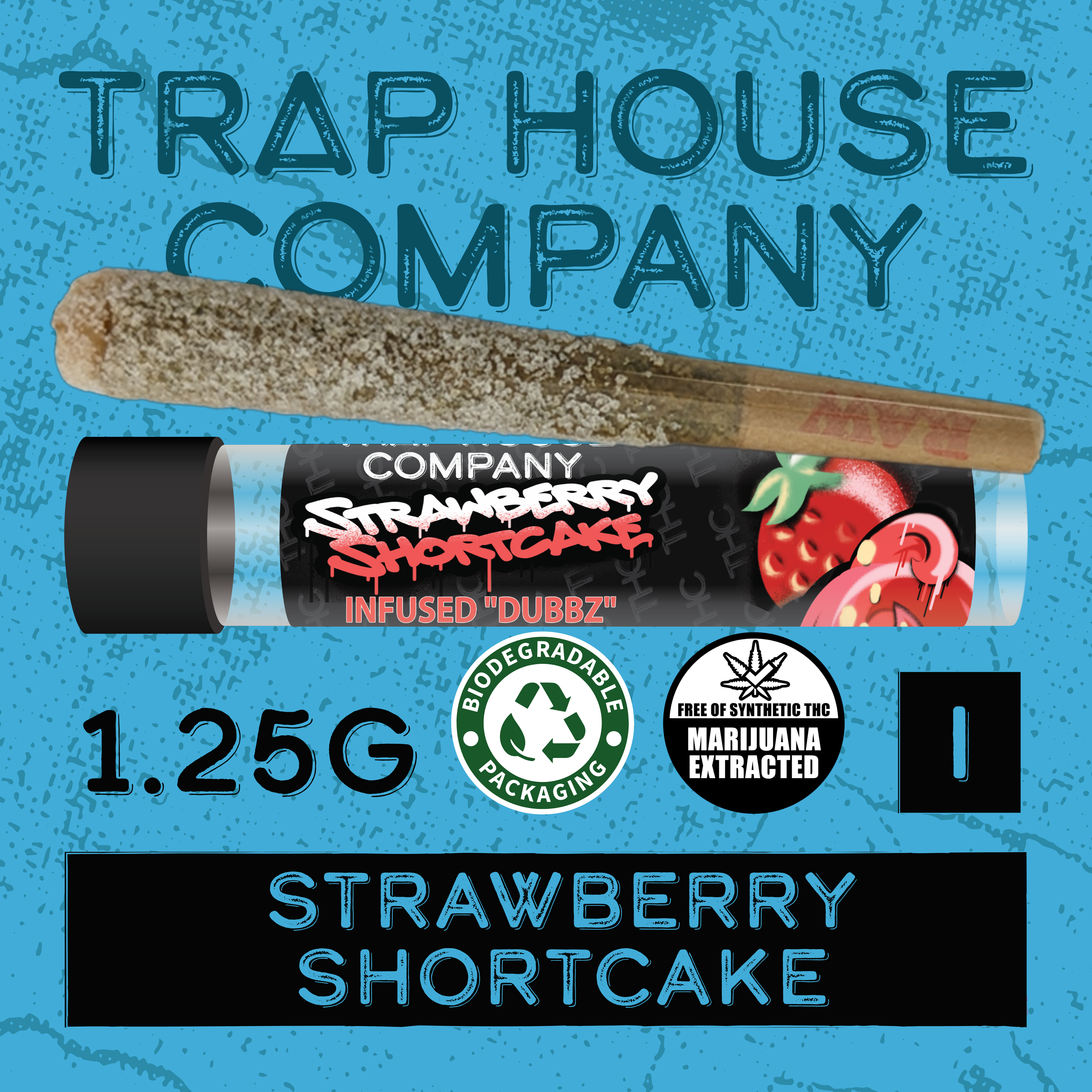 Dubbz | Strawberry Shortcake | THC-A Infused Pre-roll | 1.25g | Indica