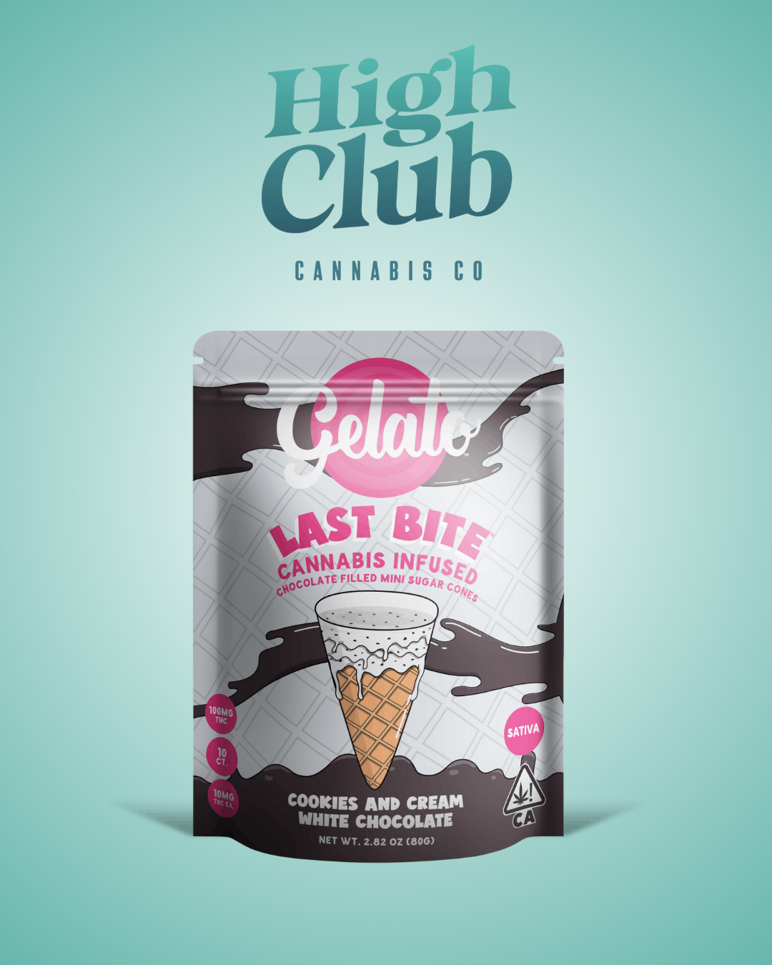 Last Bite Cones | Cookies & Cream | 200MG Edibles