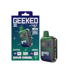 GEEKED BY MKX | SOUR DIESEL | SATIVA | DISPOSABLE VAPE | 3G | REC