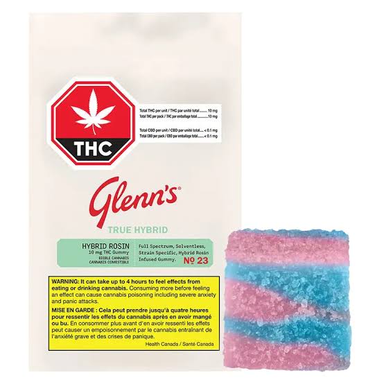 No.23 True Hybrid Blue Raspberry Cotton Clouds Rosin Infused Gummies | 1 Pack