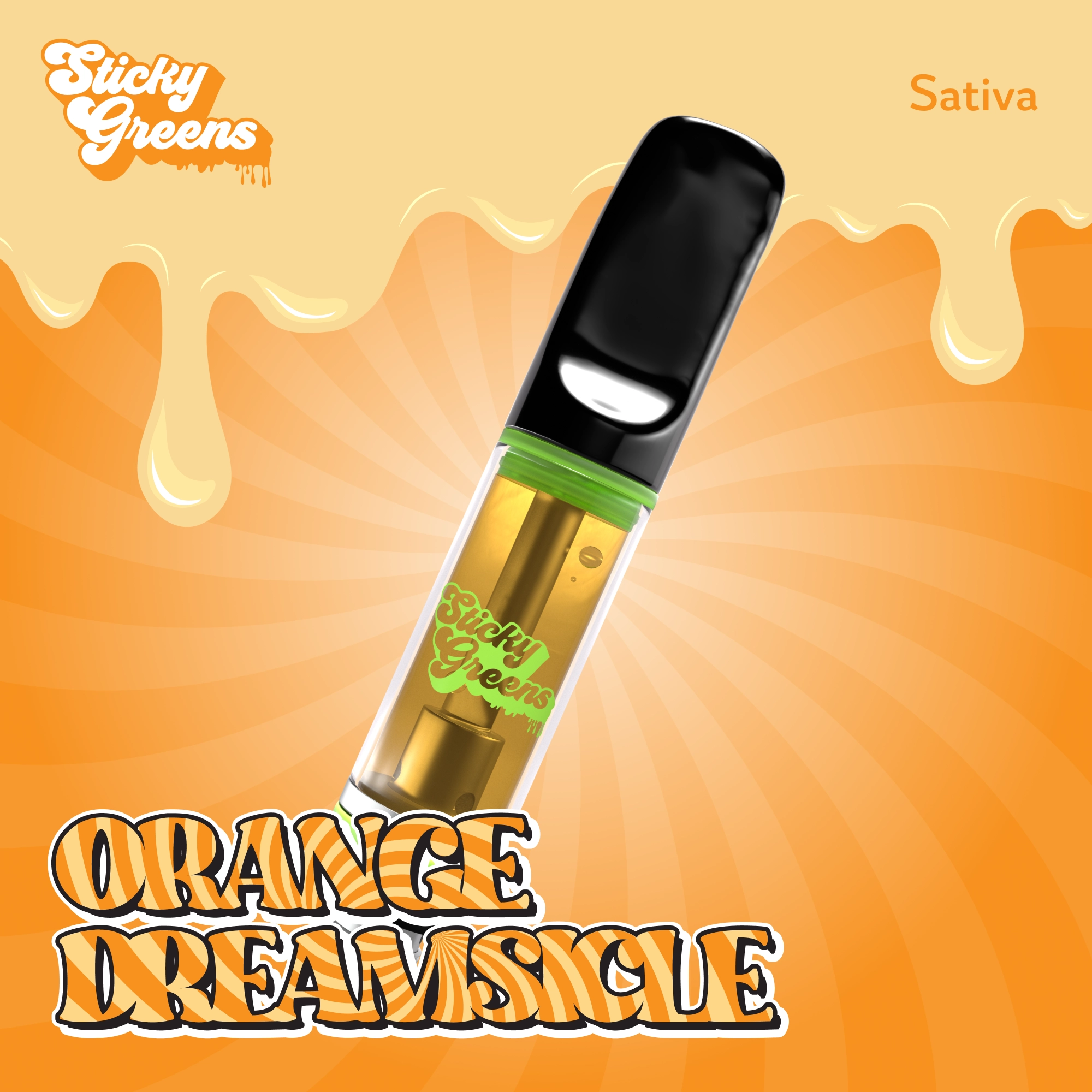 Sticky Greens - Orange Dreamsicle - 1g - Vape Cartridge