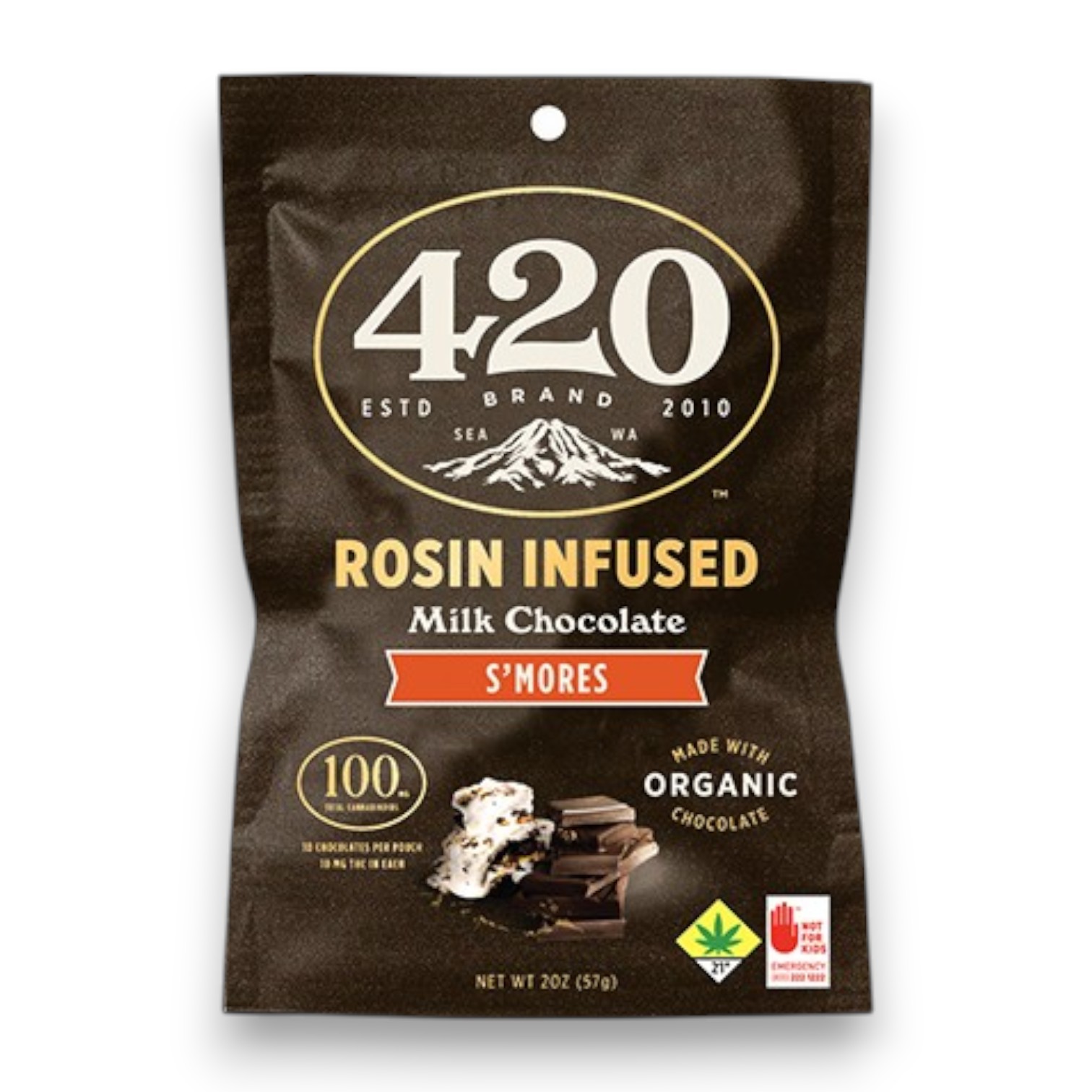 Milk Chocolate S'More 10mg/10pk Rosin Infused Chocolate (4.20 Bar)