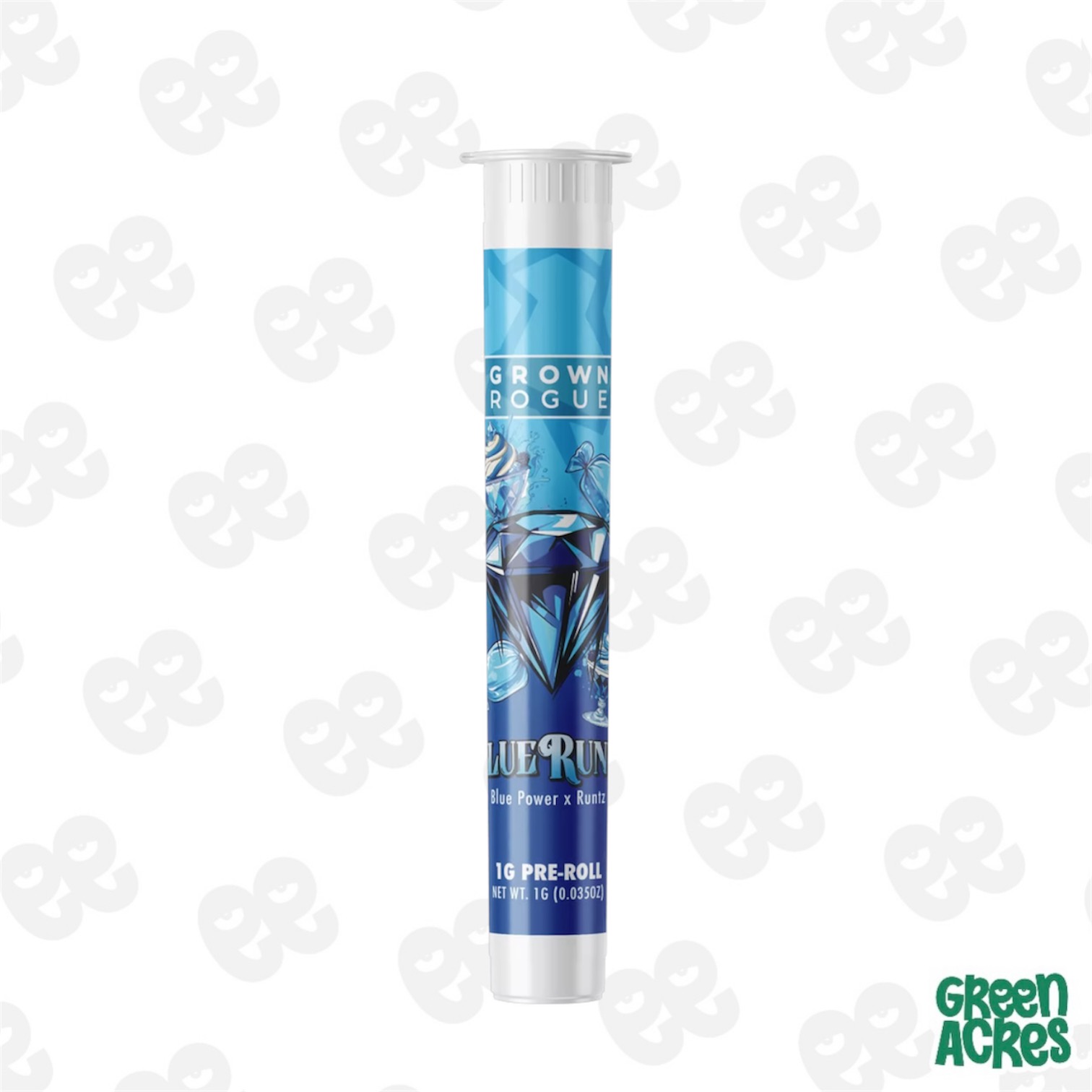 Grown Rogue: Blue Runtz 1G Infused Preroll | Green Acres - Inkster