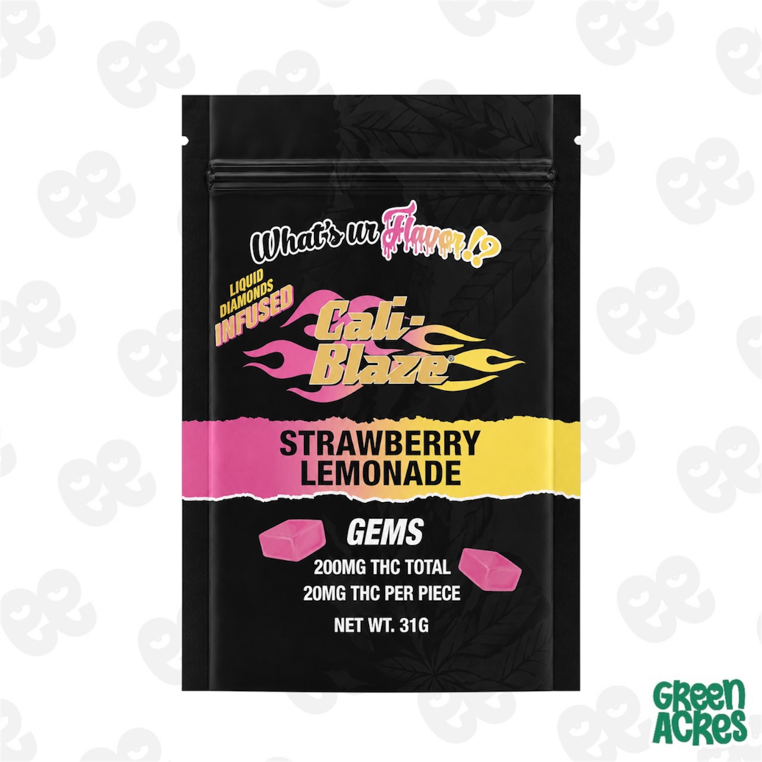 Cali Blaze: Strawberry Lemonade 200MG Gem Gummies