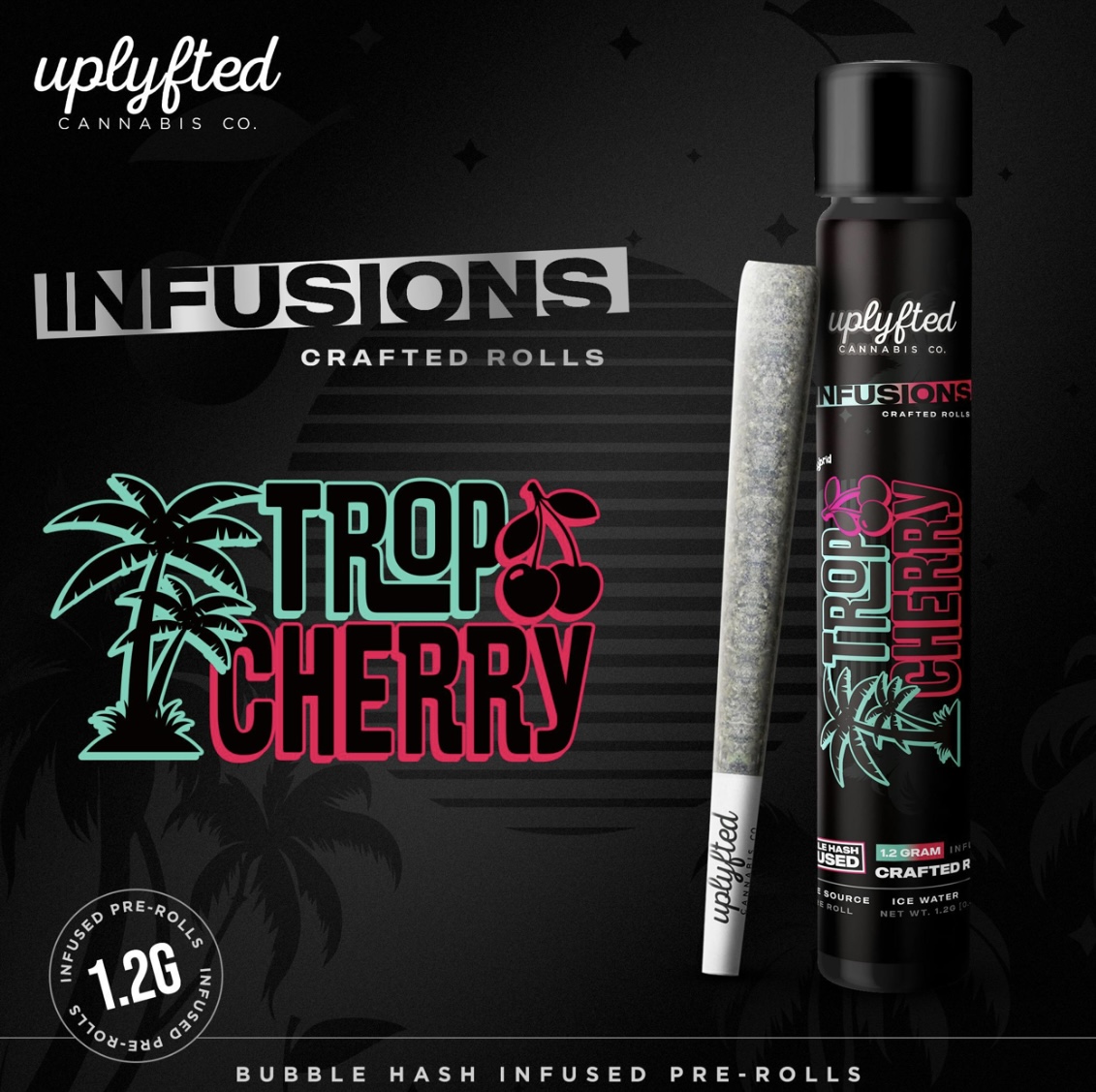 Uplyfted: Trop Cherry 1.2G Bubble Hash Infused PreRoll