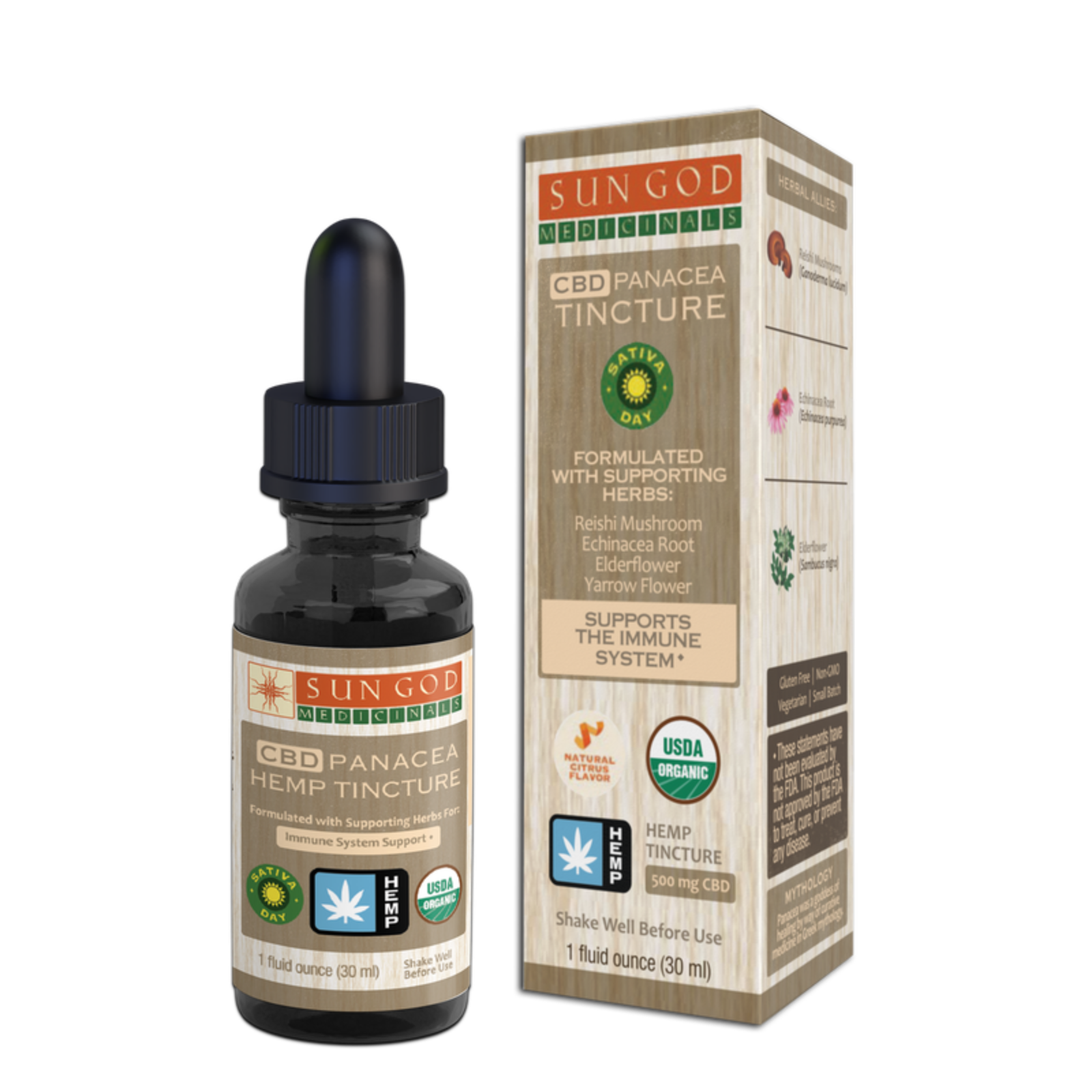Sun God Panacea Sativa Immune Support CBD Tincture