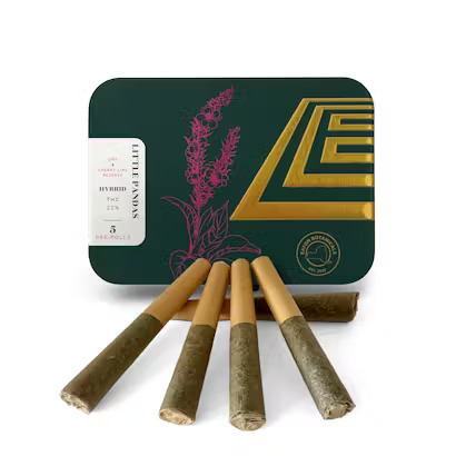 Little Pandas | Preroll | 5pk | Hybrid | GMO x Cherry Lime Reserve | Sun Grown + Organic Mullein Leaf