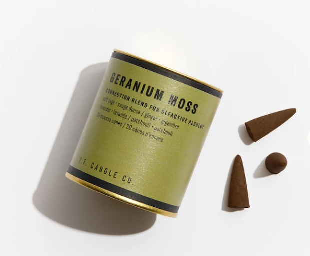 Co. Geranium Moss Incense Cones