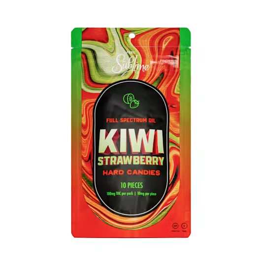 100mg <10x10mg> RSO Hard Candy (Kiwi Strawberry)