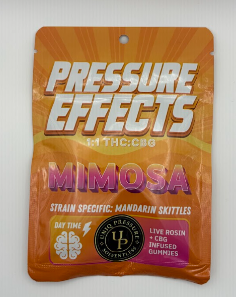 Gummies | Rosin | Mimosa 1:1 | 200mg THC:CBG | Uniq Pressure Effects