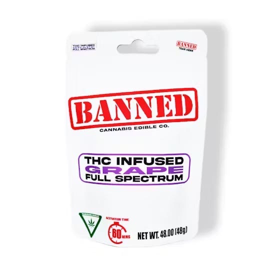 Banned | 200mg Gummies | 4pk | Grape