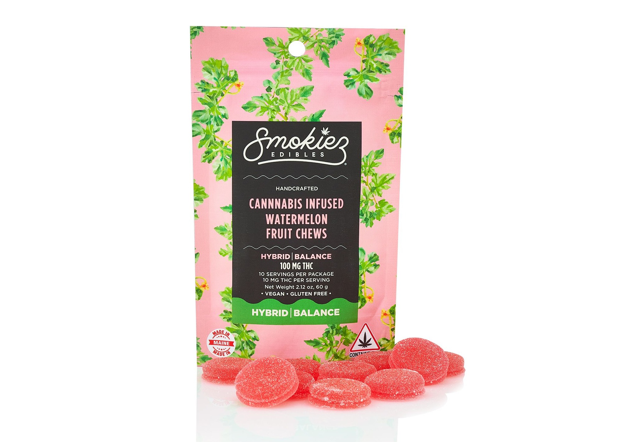 Watermelon Hybrid  100mg THC Fruit Chews
