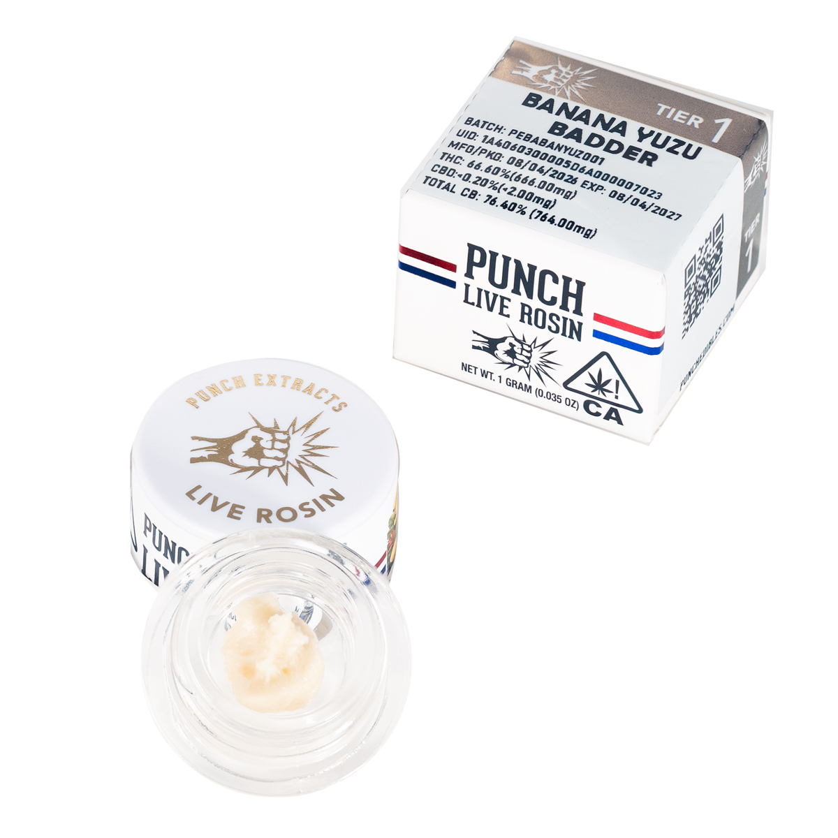 Banana Yuzu Tier 1 Live Rosin Cold Cure Badder (1g)