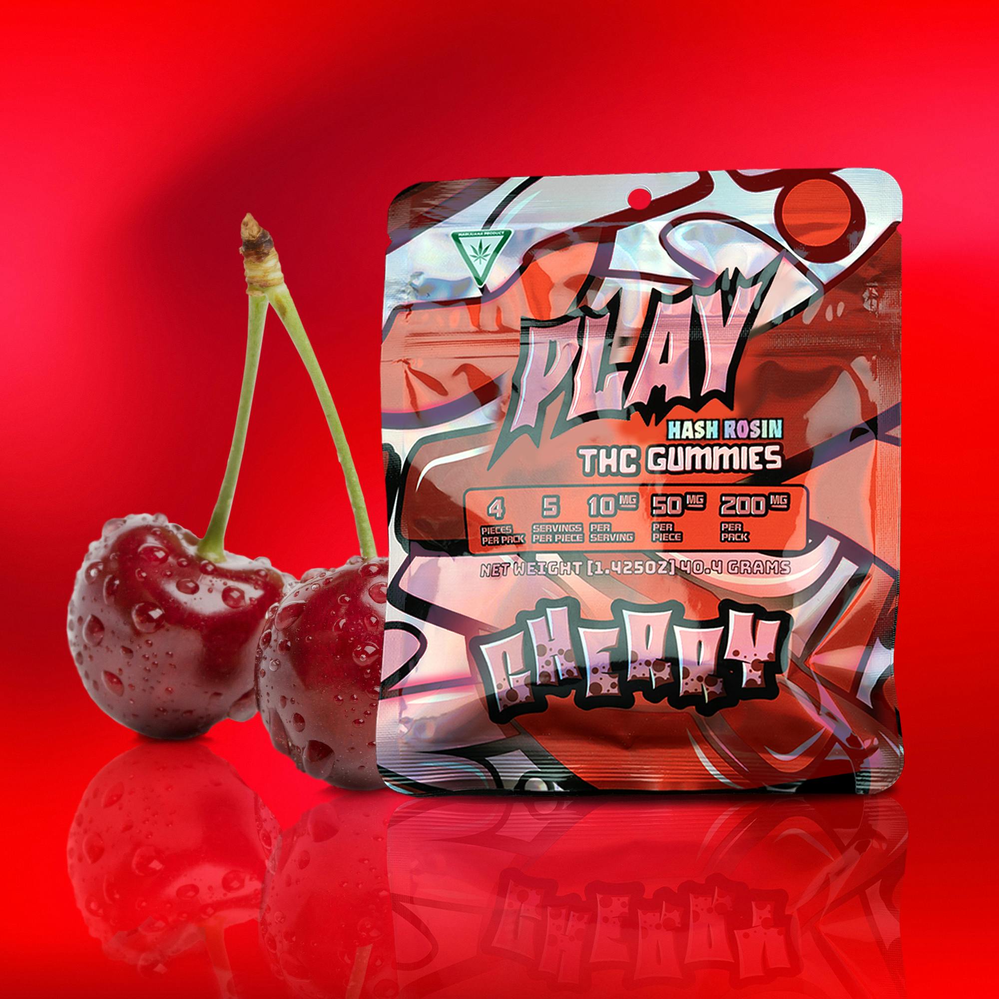 PLAY | 200mg Live Rosin Gummies | Cherry