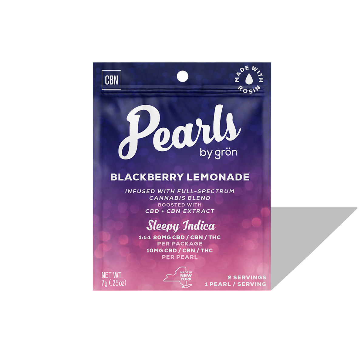 1:1:1 Blackberry Lemonade Pearls 2-Pack - CBN/CBD/THC - Sleepy Indica