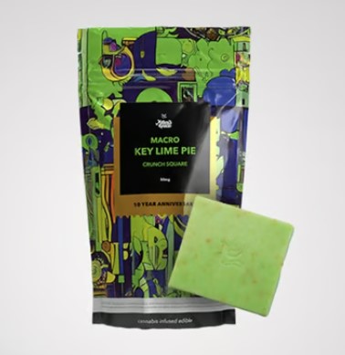 Key Lime White Chocolate Crunch Square | 100mg