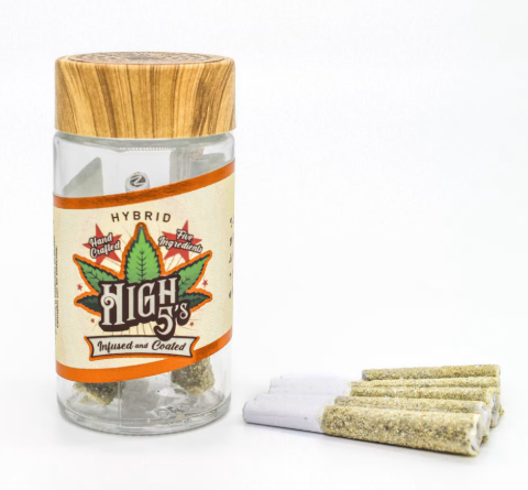 High 5's | Gelato 41 x Berry Gelato #24 | 5pk Infused Prerolls | Hybrid