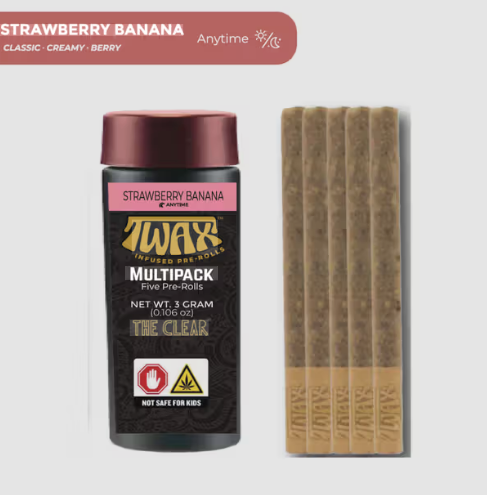 Strawberry Banana Infused Pre-Rolls (5 x 0.6g) 3g