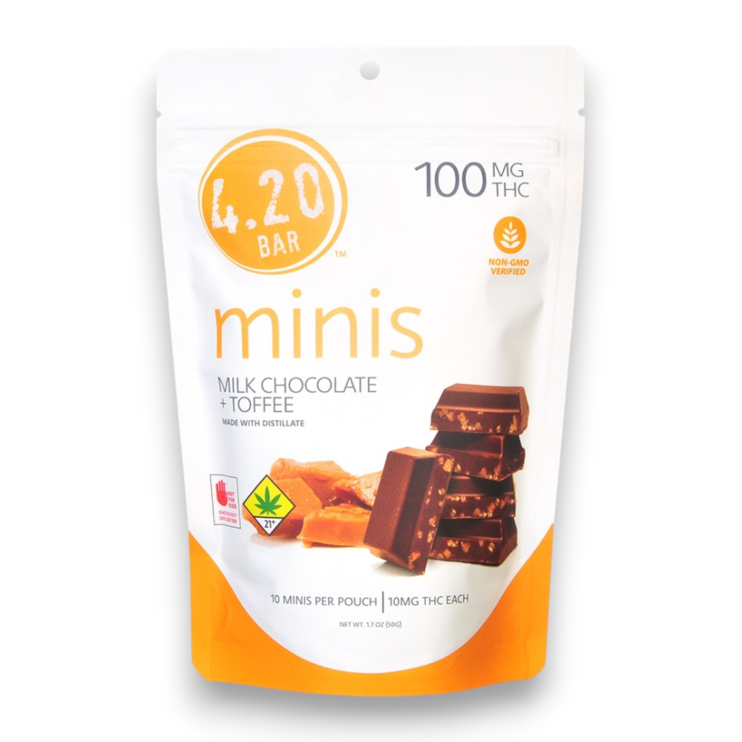 Milk Chocolate Honeycomb Toffee 10mg/10pk Rosin Infused Chocolate (4.20 Bar)