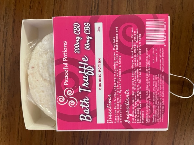 Bath Truffle Chronic Pain Potion 200mg CBD/50mg CBG