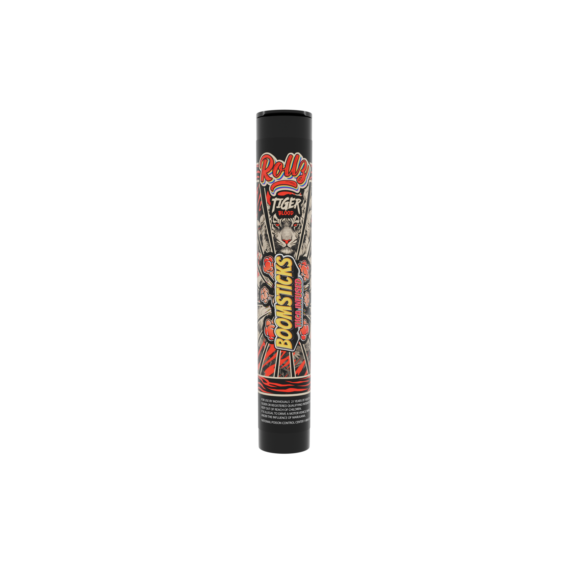 Rollz | Tiger Blood Boomstick THCA Infused Pre-Roll | 1g