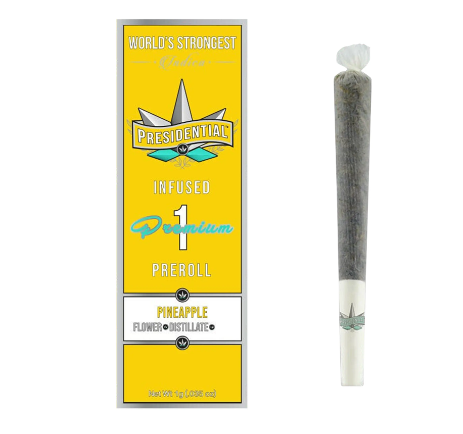 Presidential | Pineapple | Distillate Diamonds Moon Rock Pre-Roll 1g