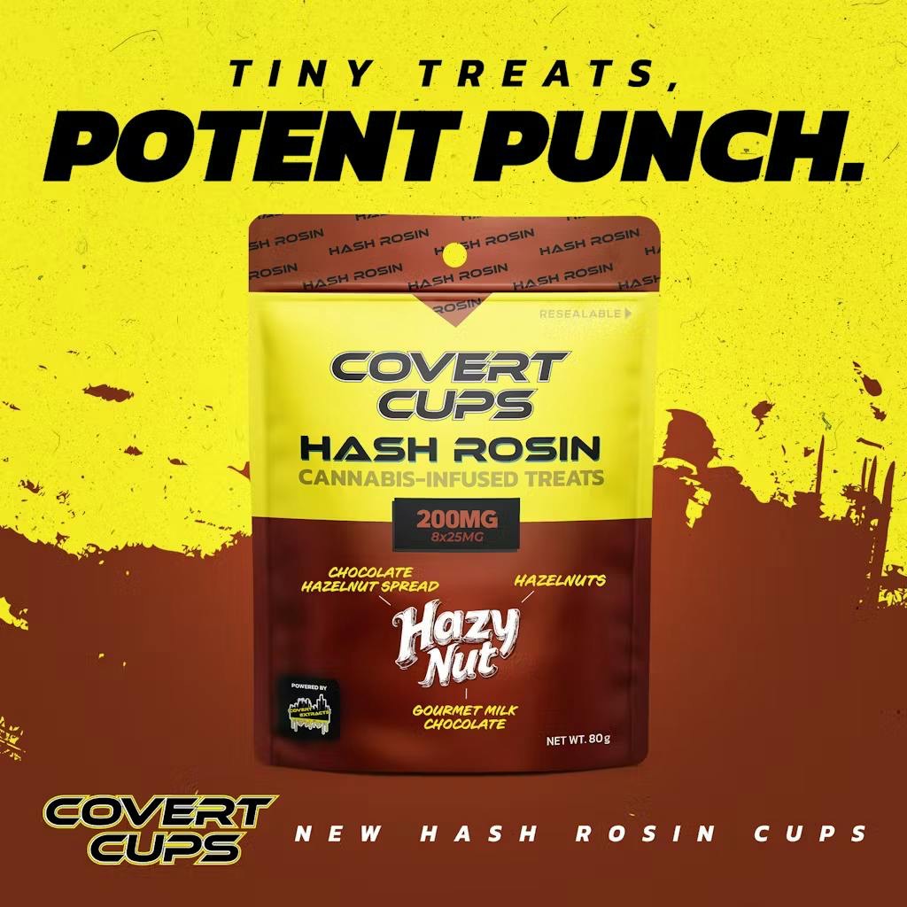 Covert Cups | 200MG Rosin Chocolate | Hazy Nut