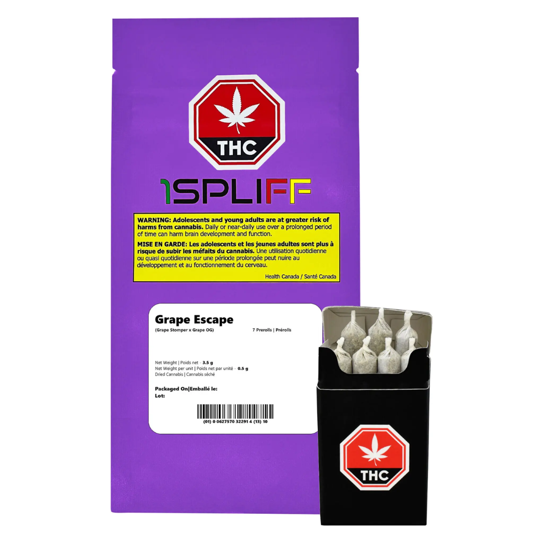 1Spliff Grape Escape Pre-Roll - 7 x .5g