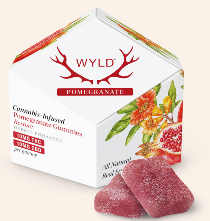 Wyld - Gummies - CBD - 1:1 Pomegranate - 100mgTHC/100mgCBD