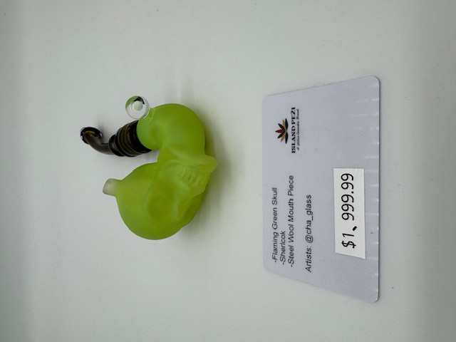 JN Lime Green Skull Bowl