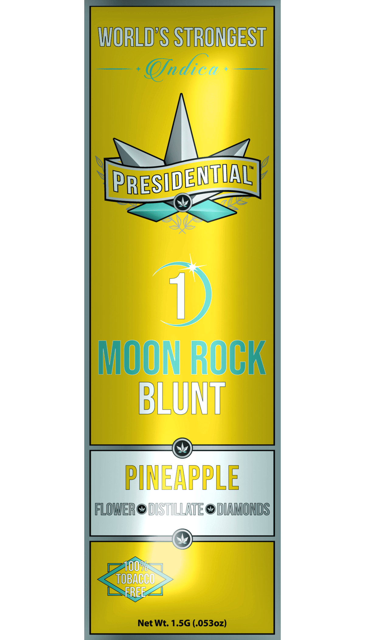 Presidential Pineapple (Indica) 1g Moon Rock Infused Pre-Roll