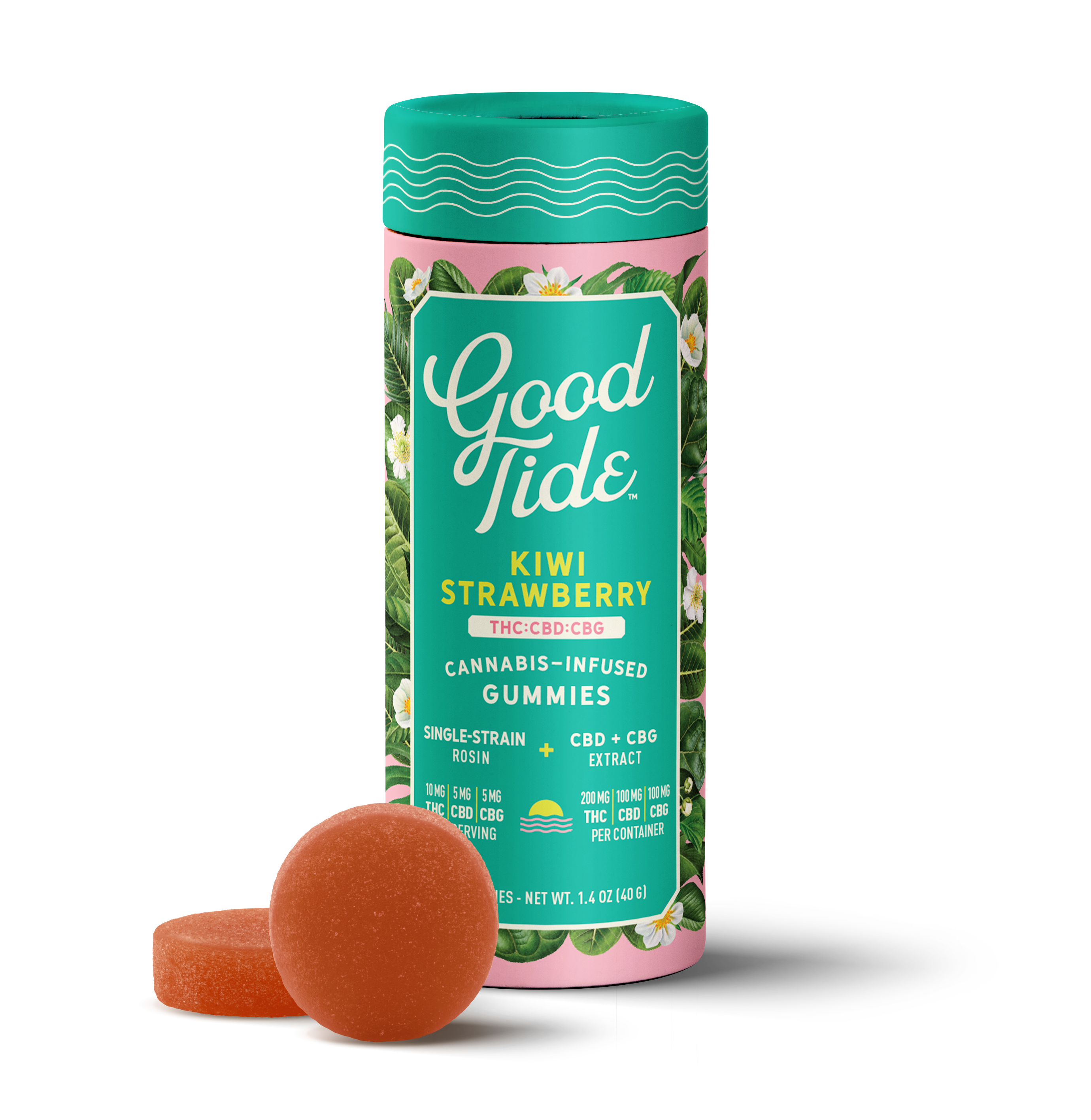 GOOD TIDE | KIWI STRAWBERRY REFRESH | 200mg HASH ROSIN GUMMIES