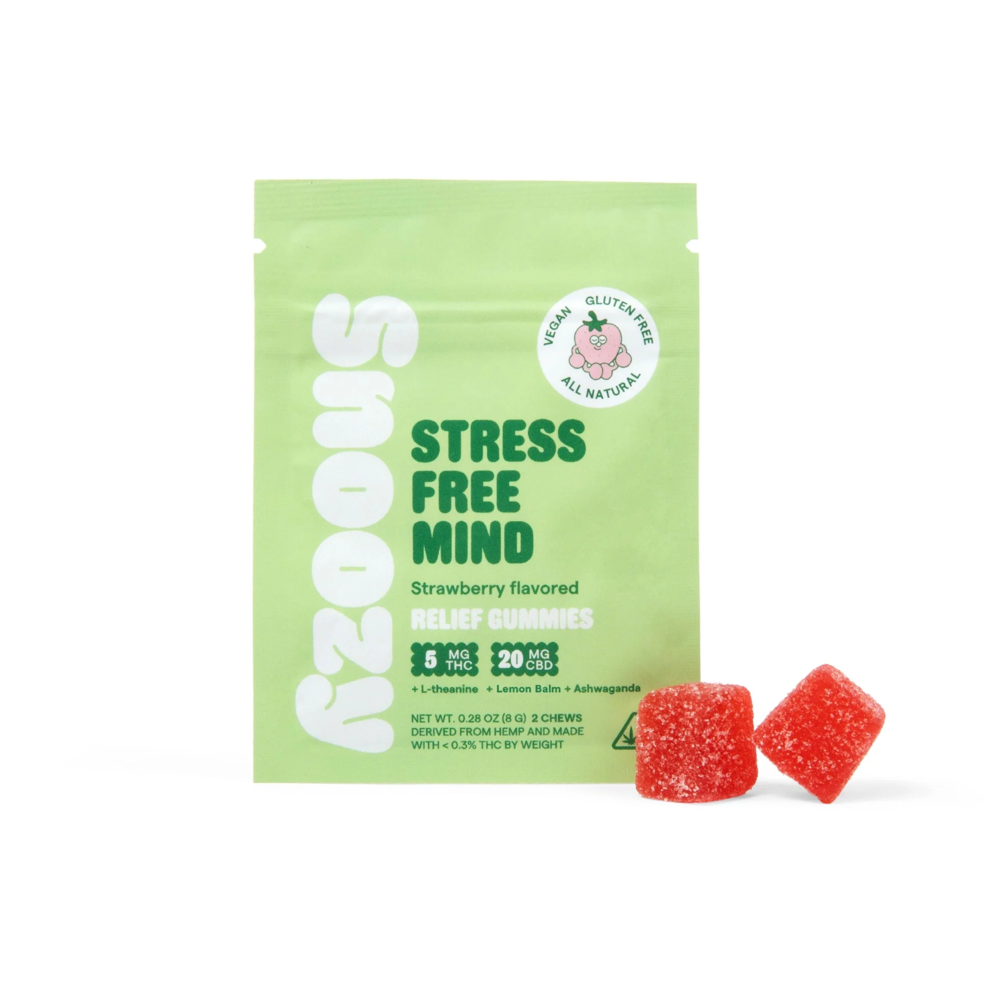 Snoozy - Stress Free Mind Strawberry Relief Gummies 20pk - 100mg