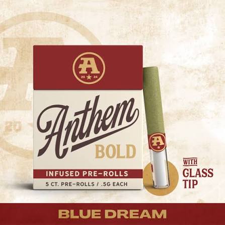 ANTHEM - BLUE DREAM - .5G INFUSED PREROLLS - 5PK - HYBRID