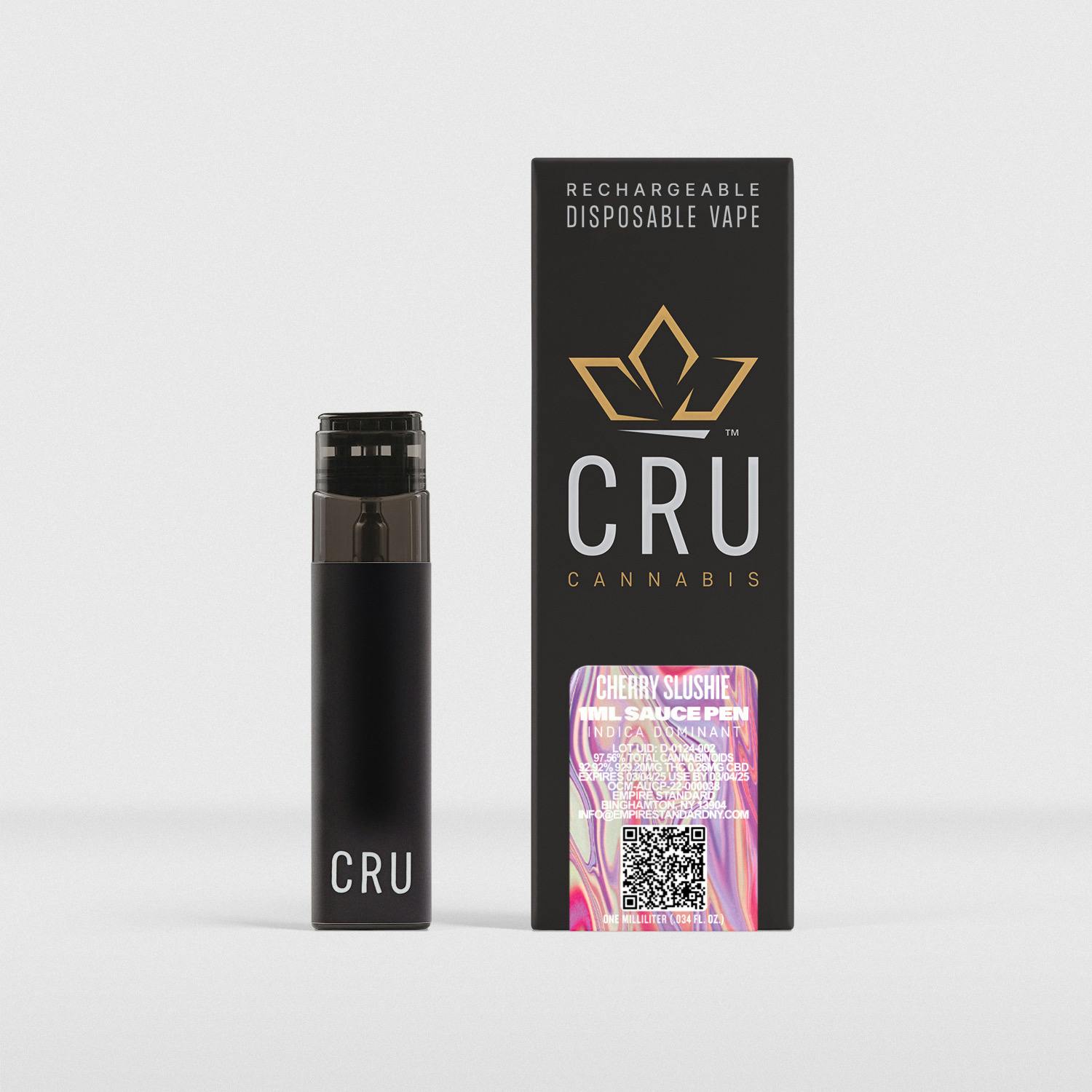 CRU | Cherry Slushie | 1ml Live Resin Disposable Vape
