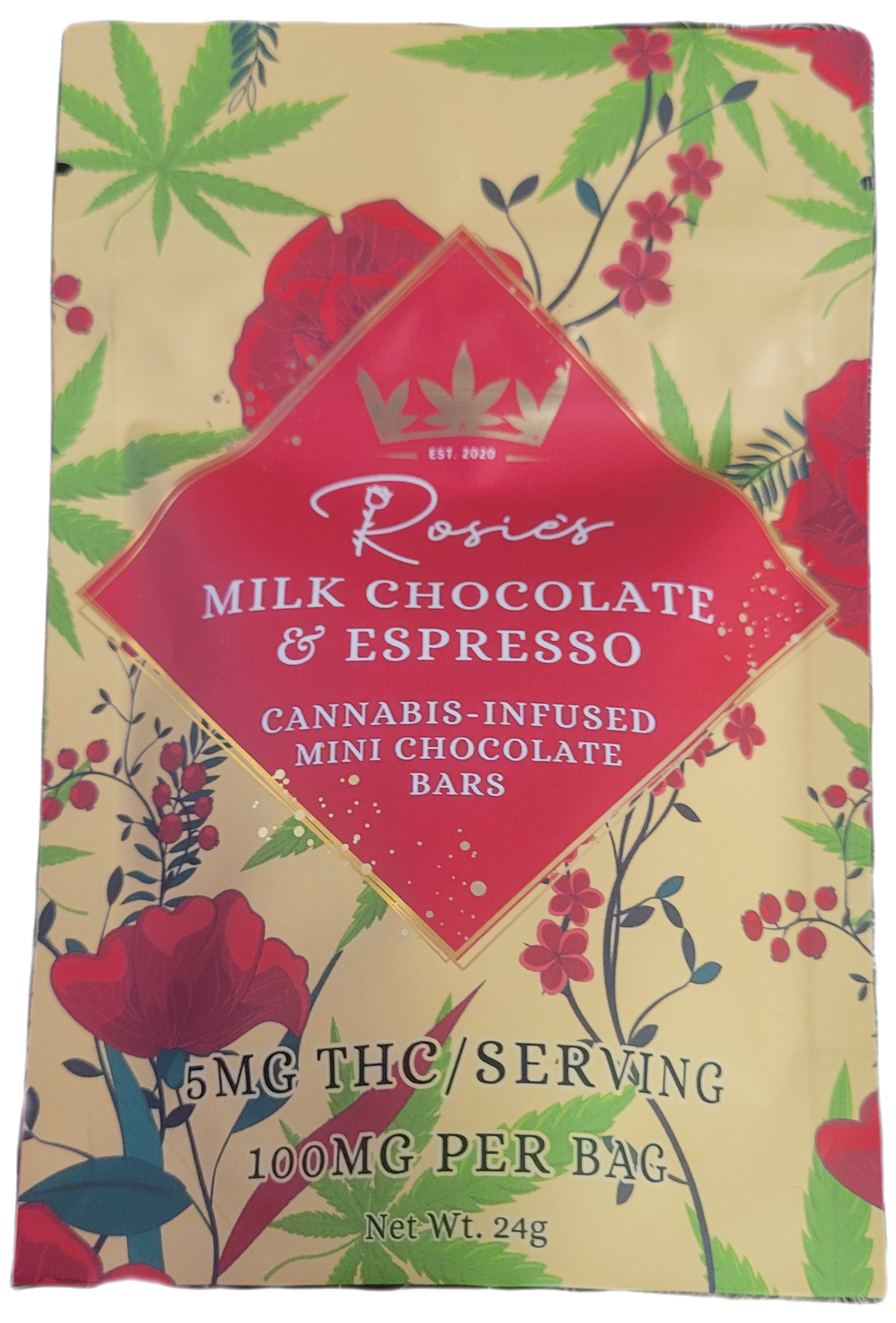 100mg Choc | Espresso Mini Chocolate Bars | Rosies