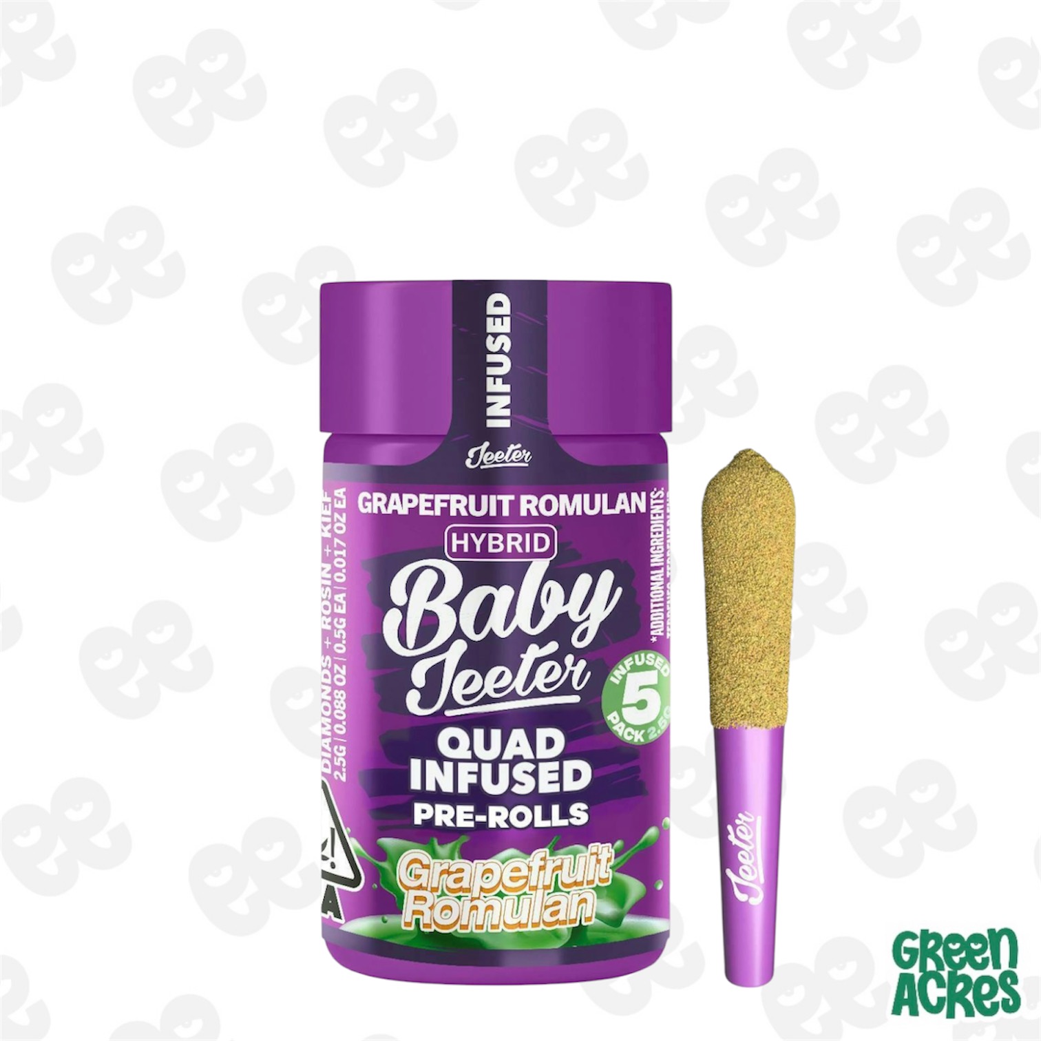Grapefruit Romulan Baby Jeeter Infused Pre-Roll 5-pack | 2.5g
