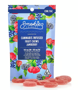 Smokiez Sweet Jamberry 1:1 CBN Fruit Chews 100mg