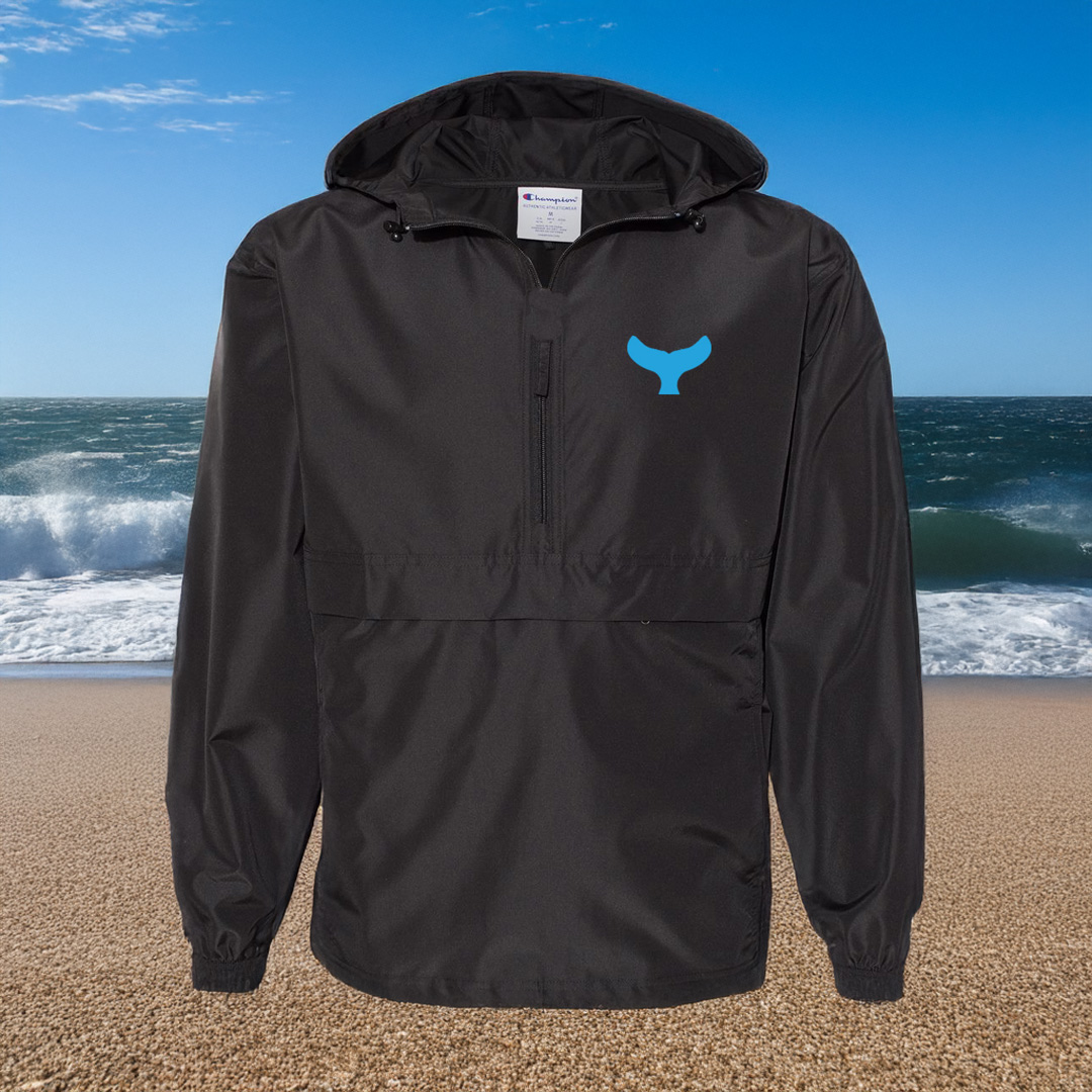 Hoodie Zip Jacket Packable Anorak Black M