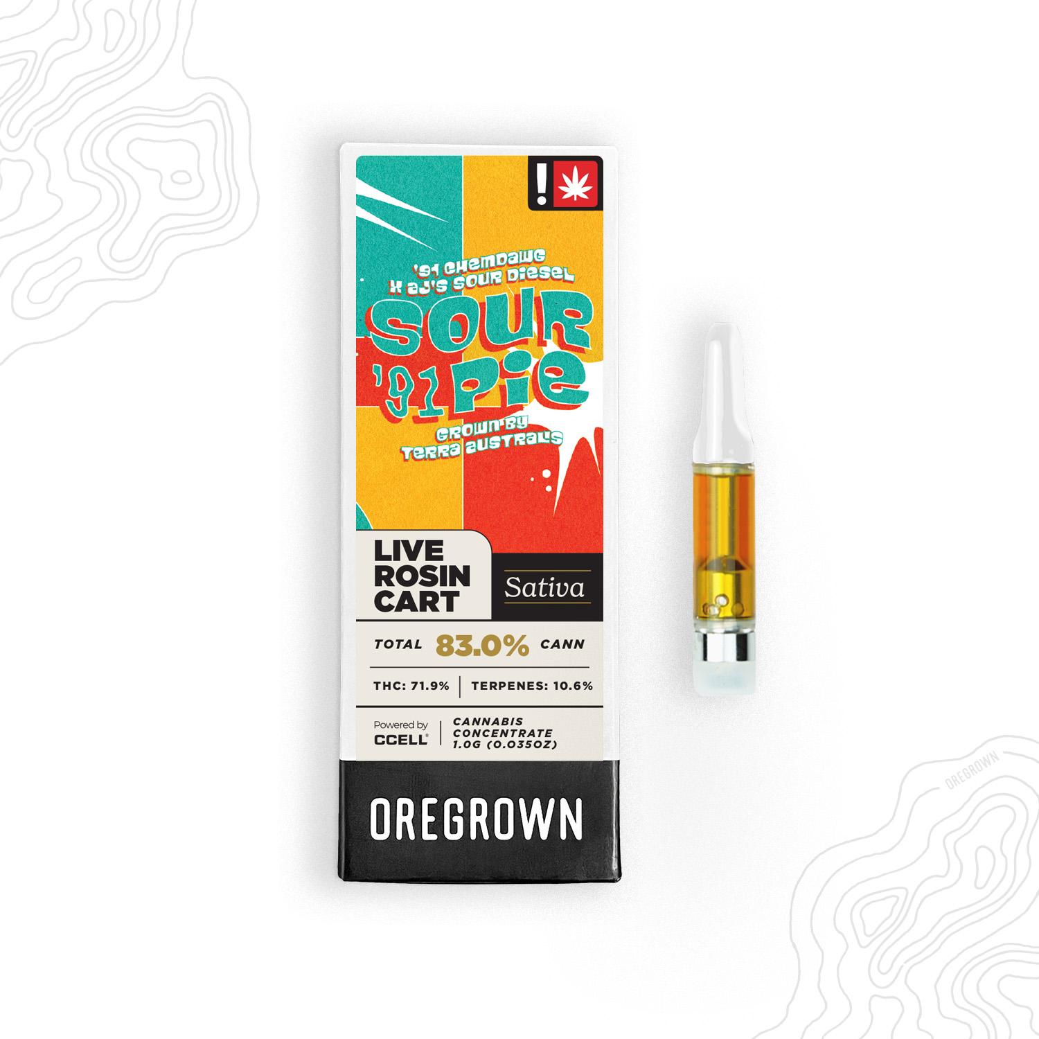 Sour 91 Pie | Live Rosin Cart 510 | 1g