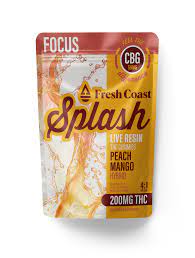 SPLASH | 200MG LIVE RESIN GUMMIES | 2:1 THC:CBG | PEACH MANGO