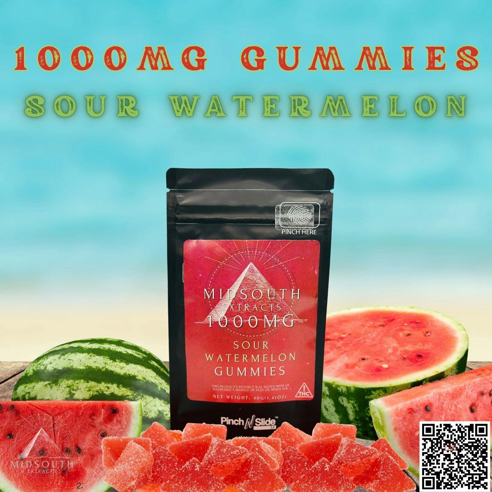 100mg | Sour Watermelon | Gummy Bar