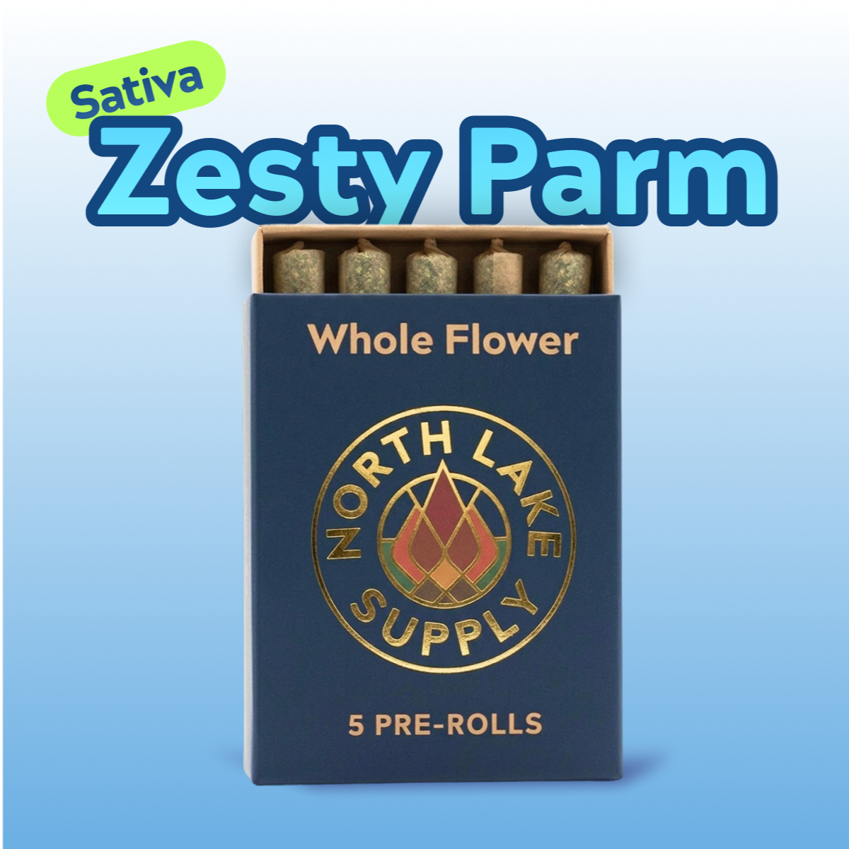 5pk Prerolls - Zesty Parm - North Lake Supply - REC