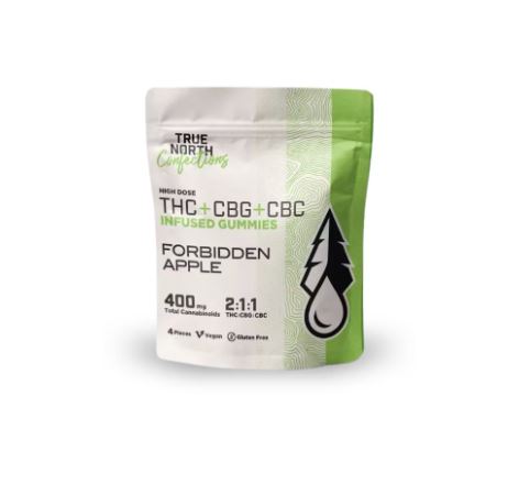 True North Effects Gummies 5x20MG 2:1:1 THC:CBG:CBC Forbidden Apple