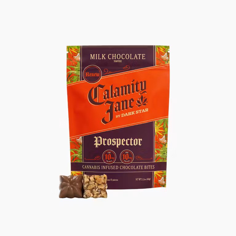 Dark Star | Calamity Jane | Prospector Milk Chocolate Toffee Bites | 10pk