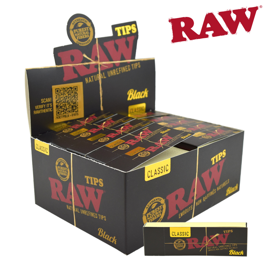 Rolling Filters Raw Black Tips