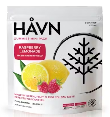 Raspberry Lemonade | Hash Rosin Gummies | 25mg