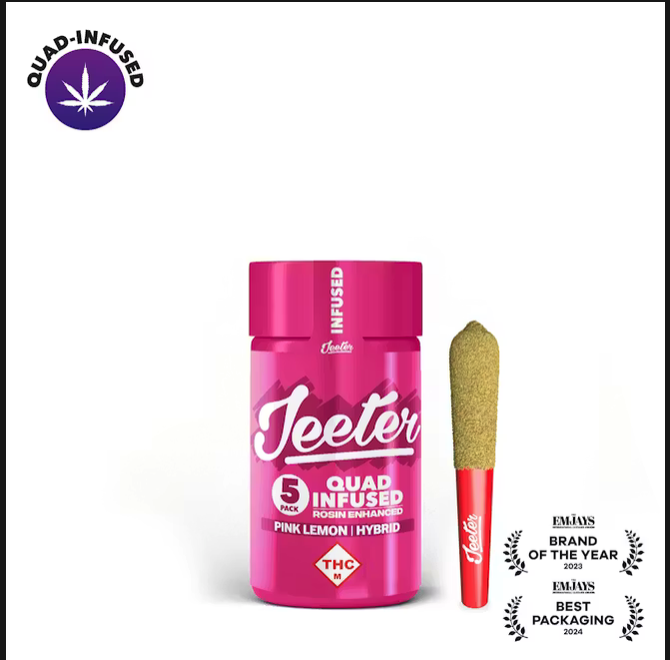Baby Jeeter - Pink Lemonade 5pk Quad-Infused Prerolls